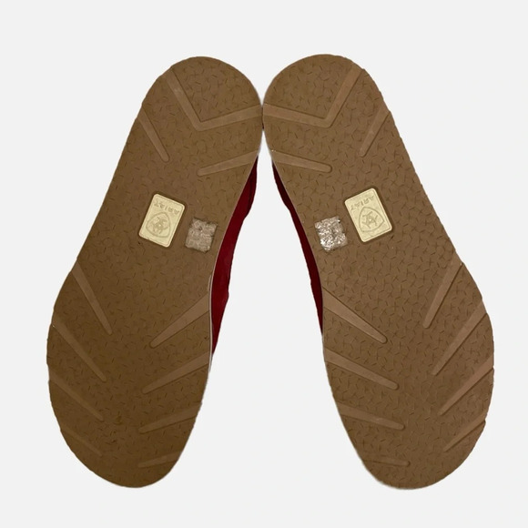 Ariat Bit Cruiser Women’s Suede Loafer Horse Bit Hardware Size 6.5 B Red - Picture 9 of 11